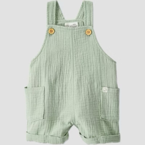 Little Planet Other - Little Planet Baby Organic Cotton Gauze Shortalls in Green, 9M